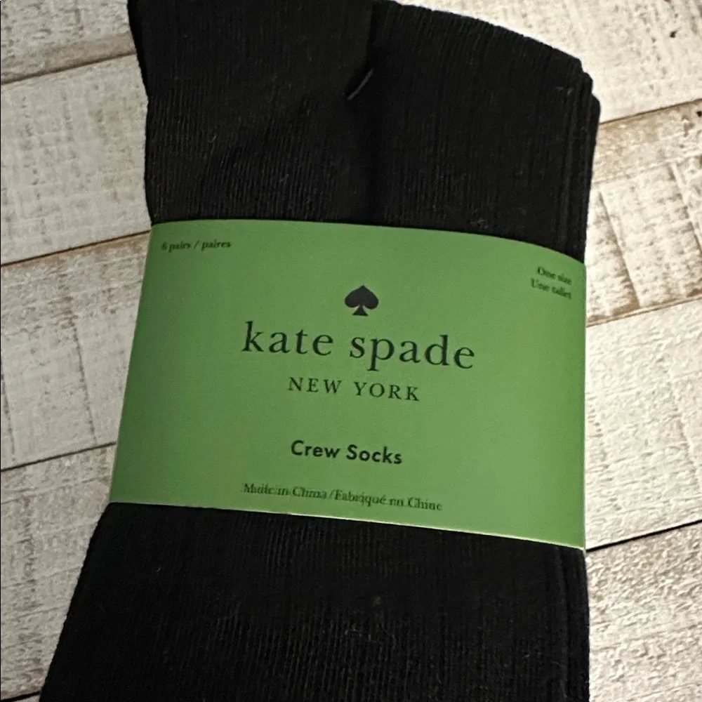Nwt Kate spade set of 6 pairs crew socks